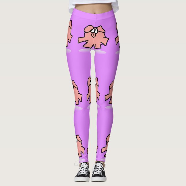 Legging Cartoon Engraçado Ano de Porco Mulher escolhe legg (Frente)