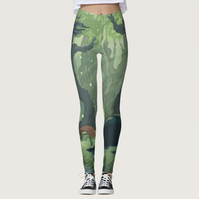 Legging Cartoon Fairytale Forest Vintage. (Frente)
