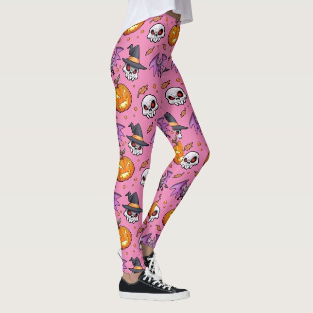 Legging Cartoon Legal assustador (rosa) (Direita)
