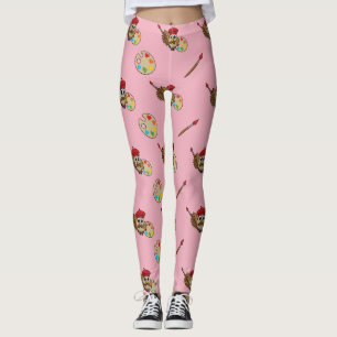 Legging Cartoon Pintor Coruja