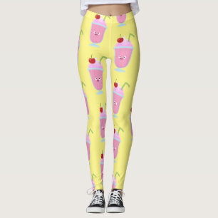 Legging Cartoon sundae de sorvete de morango