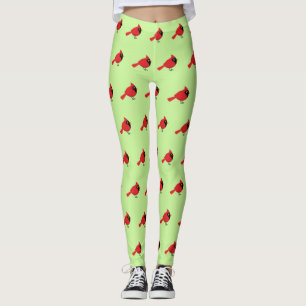 Legging Cartoon Vermelho Bonito com Flores