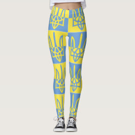 Legging Casaco de armas ucranianas Poseidon Trident Tryzub