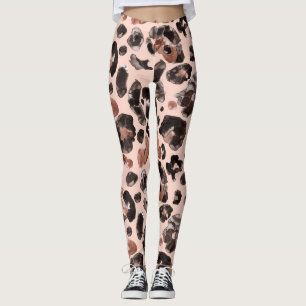 Legging Casaco de leopardo, padrão sem descontinuidades da
