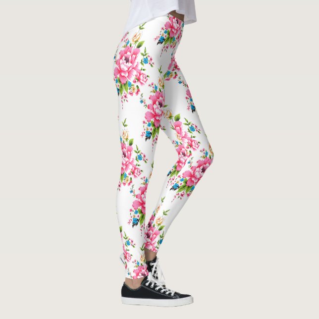 Legging Casamento Pink Pedaço de flores (Direita)