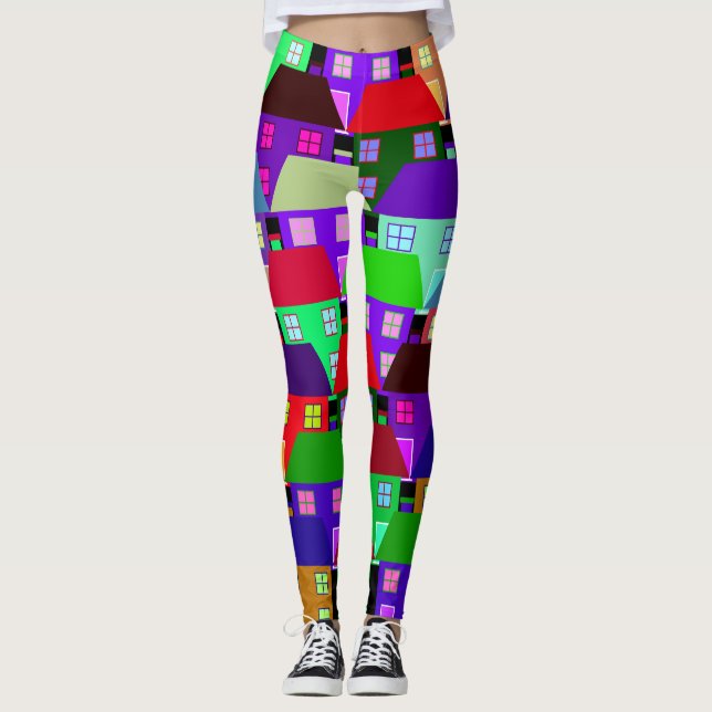 LEGGING CASAS COMUNIDADE LAR COLORIDO   (Frente)