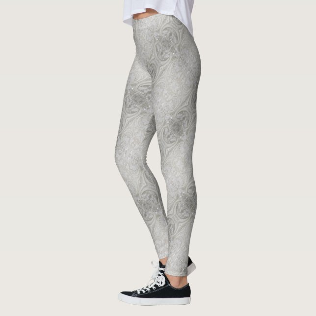 Legging casca de pérola de pedra branca e cinzenta elegant (Esquerda)