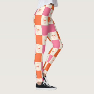 Legging Cascas da Desktop Board em rosa, laranja e creme