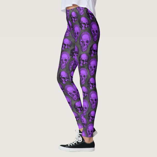 Legging Cascas de roxo e de girassol, Design 1 (Esquerda)