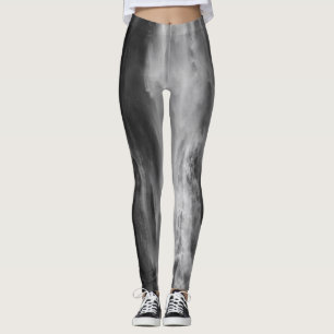 Legging Cascata majestosa Boka, Eslovênia preto branco