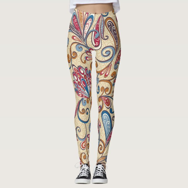 Legging Cassete de áudio retrô: wallpaper 90s (Frente)