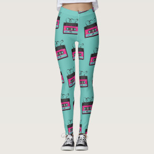 Legging Cassette Tape Retro anos 80 Groovy Music