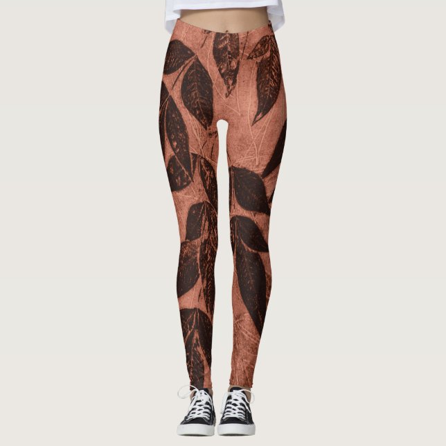 Legging Castanho sai na ferrugem (Frente)