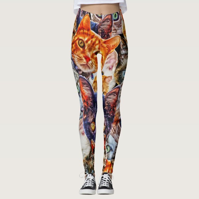 Legging Cat Art Pattern (Frente)