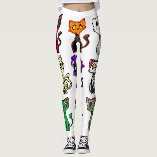 Legging Cat Boo Halloween (Frente)
