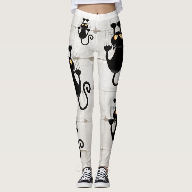 Legging Cat Caindo no personagem de desenho animado da div (Frente)
