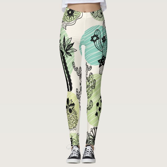 Legging Catos Bloqueadores: Charme Sem Costura Desenhado À (Frente)