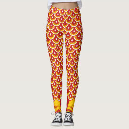 Legging Cauda de Peixe Goldfish Escalável Vermelho
