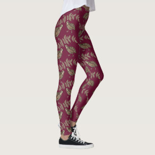 Legging Cauda desenhada à mão sobre o vinho