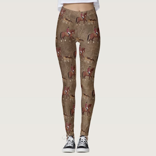 Legging Cavaleiro e galos (Frente)
