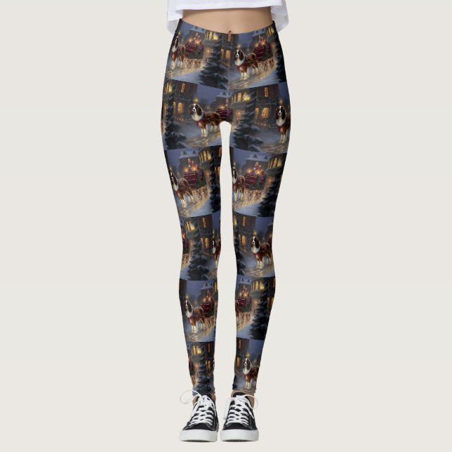 Legging Cavalier King Charles Spaniel Natal Festivo (Frente)