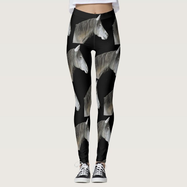 Legging Cavalo de cinza (Frente)