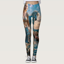 Legging Cavalo e Mulher por Água