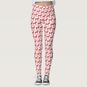 Legging Cavalo Rocking de Natal Escandinavo Padrão