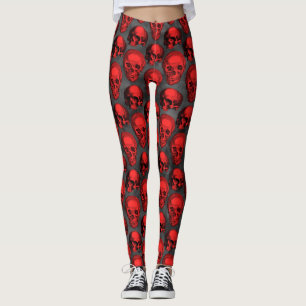 Legging Caveiras Vermelhas e Série Girassol Design 1