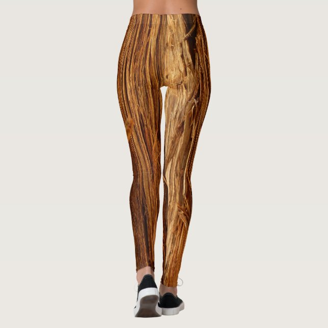 Legging Cedar Textura de Latido de Madeira (Verso)