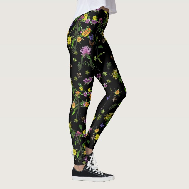 Legging Celebração da Flor da Borboleta (Direita)