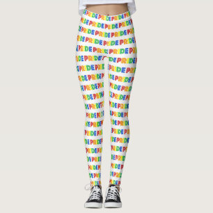 Legging Celebração LGBT Orgulho gay Mês Letras Arco-Íris
