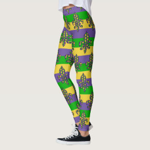 Legging Celebrando o Carnaval de Mardi Gras
