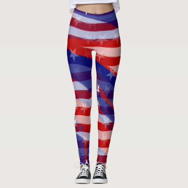 Legging Celebrar Estrelas e Stripes (Frente)