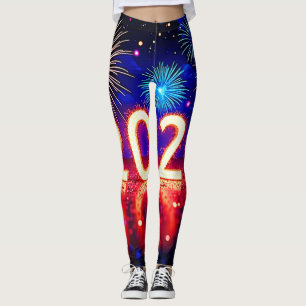 Legging Celebre 2026: Design de Faísca de Futuro Brilhante