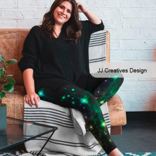 Legging Celestial Art night sky e estrelas