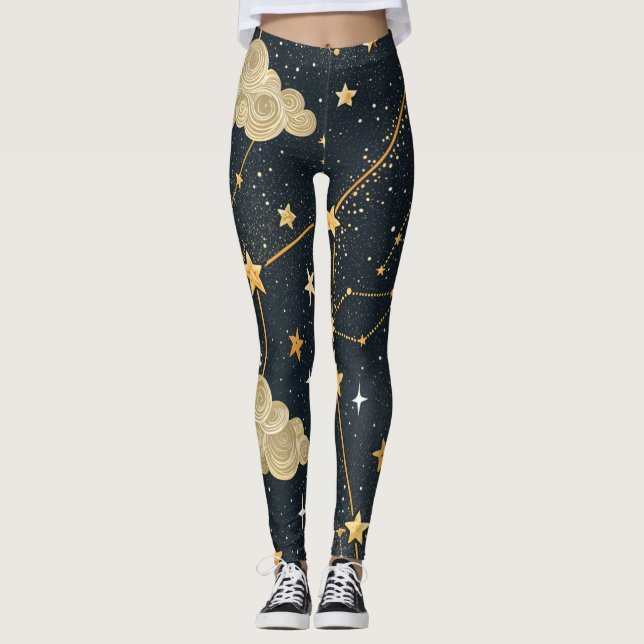 Legging Celestial Constellation Star Pattern (2) (Frente)