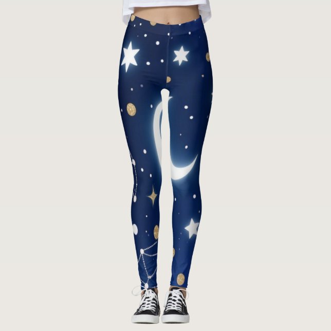 Legging Celestial Starry Night Sky Moon & Co (Frente)