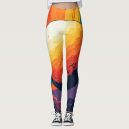 Legging Celestial Sunset – Cosmic Art Activewear 