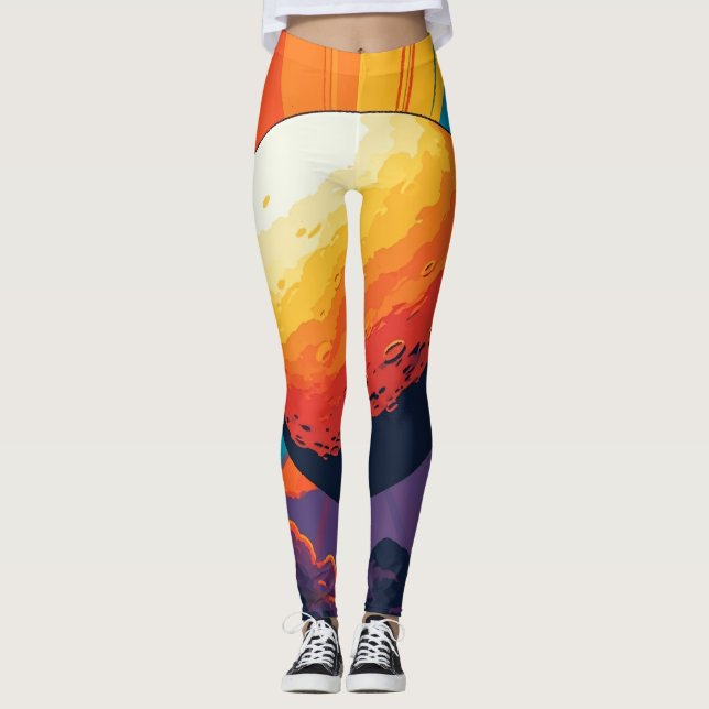 Legging Celestial Sunset – Cosmic Art Activewear  (Frente)