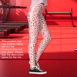 Legging Celos abstractos de rosa a vermelho COM opção de t