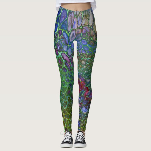 Legging Células psicodélicas escura (Frente)