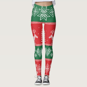 Legging Cena de inverno: padrão uniforme de colheita