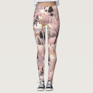 Legging Cena de Inverno Rosa Caprichosa (4)