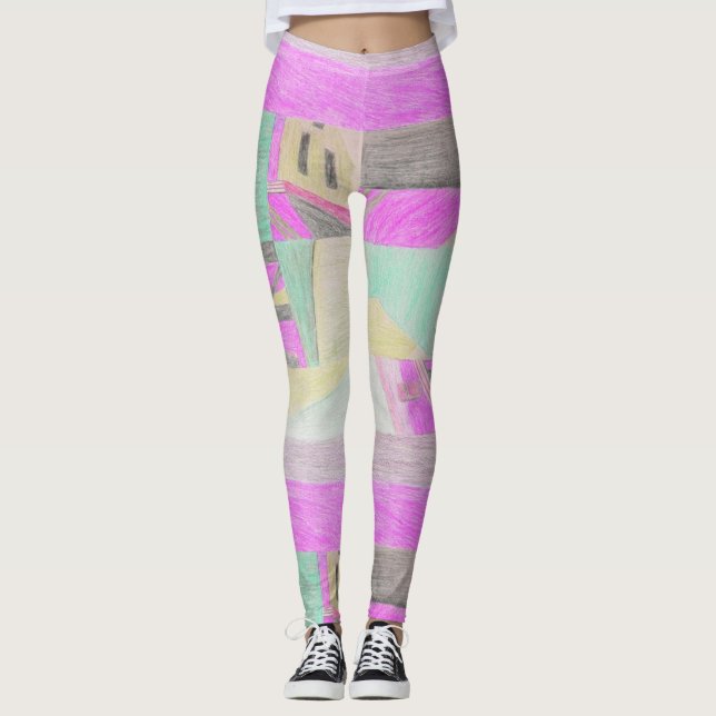 Legging Cena esmagada Leguminosas magenta (Frente)