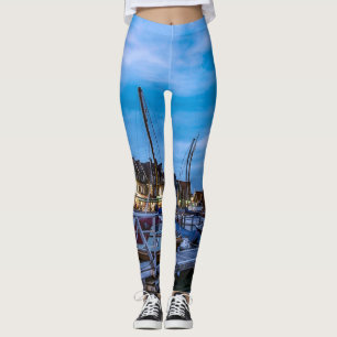 Legging Cena noturna tradicional da cidade pesqueira