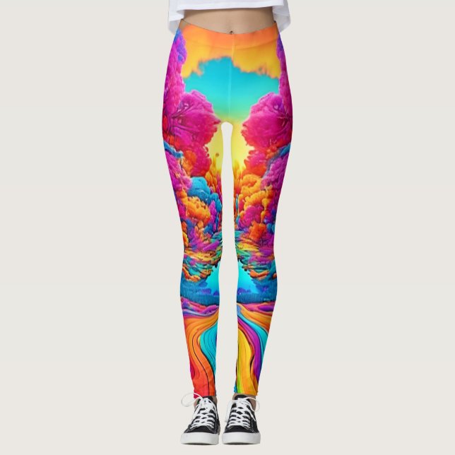 Legging Cenário Fantástico Colorido (Frente)