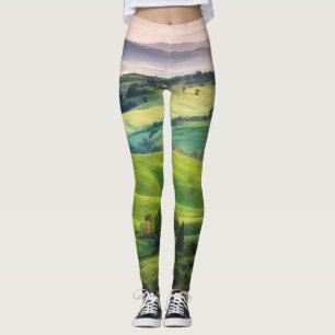 Legging Cenário Verde: Serenidade Pintada Clara