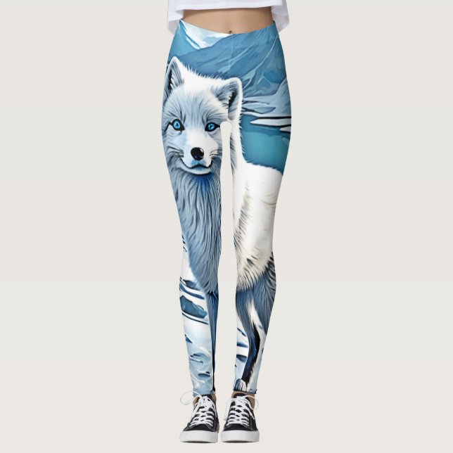 Legging Cenografia de Blue-Eyed Fox (Frente)