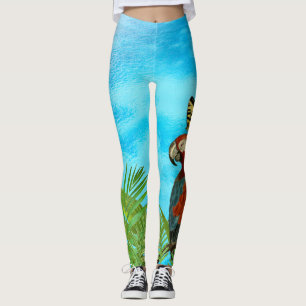 Legging Cenoura turquesa e Canvas    Butterfly 